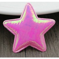 Embleem Ster 50mm Roze 2st.