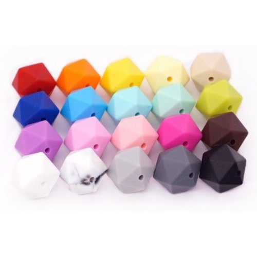 Siliconen Facet kralen 17mm