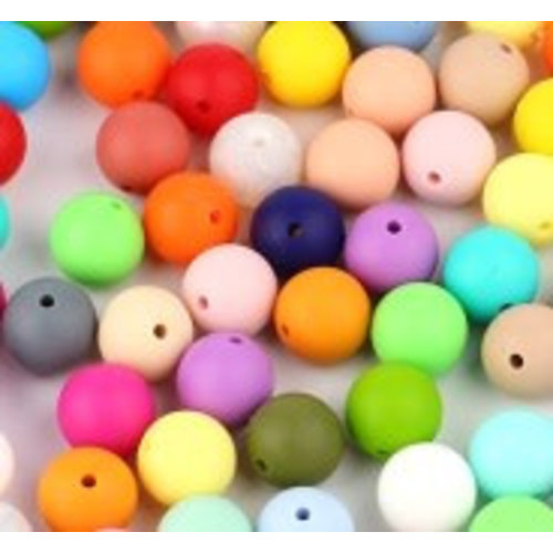 Siliconen Kralen 15mm 5 stuks - UITVERKOOP -