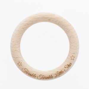 Marlaine Houten Bijtring Twinkle Twinkle Little Star 70mm Houten Bijtring Twinkle Twinkle Little Star 70mm