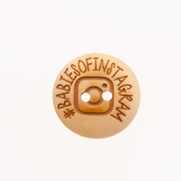 Knoop #babiesofinstagram 20mm 3 stuks Huismerk Knoop #babiesofinstagram 20mm 3 stuks