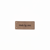 Marlaine Leren Label 'Made by oma' 15x35mm - 3 stuks