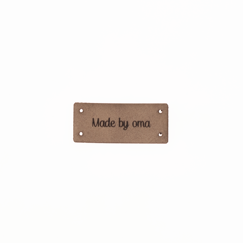 Leren Label 'Made by oma' 15x35mm - 3 stuks Marlaine Leren Label 'Made by oma' 15x35mm - 3 stuks