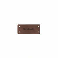 Leren Label 'Handmade' 15x35mm - 3 stuks Marlaine Leren Label 'Handmade' 15x35mm - 3 stuks