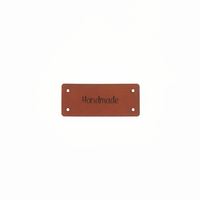 Leren Label 'Handmade' 15x35mm - 3 stuks Marlaine Leren Label 'Handmade' 15x35mm - 3 stuks