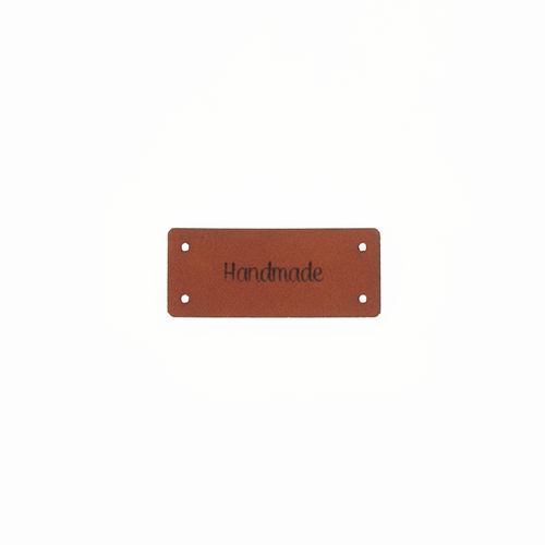 Leren Label 'Handmade' 15x35mm - 3 stuks Marlaine Leren Label 'Handmade' 15x35mm - 3 stuks