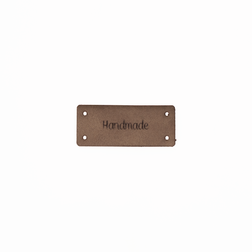 Leren Label 'Handmade' 15x35mm - 3 stuks Marlaine Leren Label 'Handmade' 15x35mm - 3 stuks