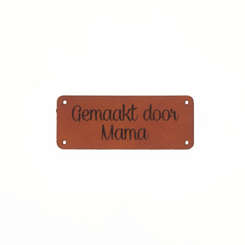 Leren label 'Gemaakt door Mama' 20x50mm - 3 stuks Marlaine Leren label 'Gemaakt door Mama' 20x50mm - 3 stuks