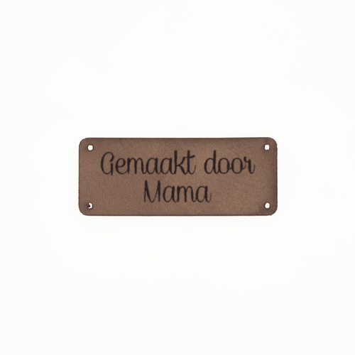 Leren label 'Gemaakt door Mama' 20x50mm - 3 stuks Marlaine Leren label 'Gemaakt door Mama' 20x50mm - 3 stuks