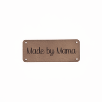Leren label 'Made by mama' 20x50mm - 3 stuks Marlaine Leren label 'Made by mama' 20x50mm - 3 stuks