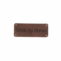 Leren label 'Made by mama' 20x50mm - 3 stuks Marlaine Leren label 'Made by mama' 20x50mm - 3 stuks