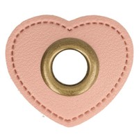 Hartje 36mm PU Leer met Nestel 11mm - 2 stuks Huismerk Hartje 36mm PU Leer met Nestel 11mm - 2 stuks