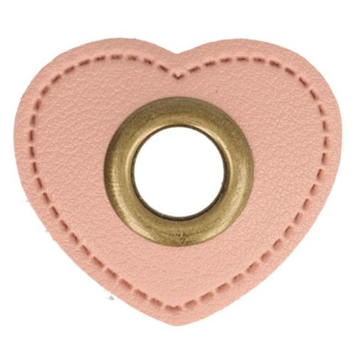 Hartje 36mm PU Leer met Nestel 11mm - 2 stuks Huismerk Hartje 36mm PU Leer met Nestel 11mm - 2 stuks