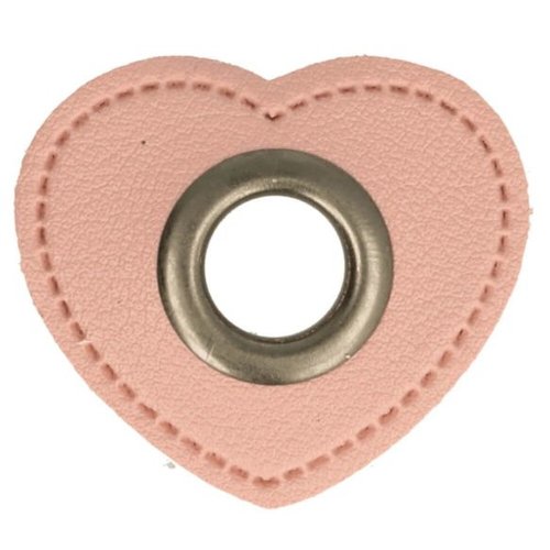 Hartje 36mm PU Leer met Nestel 11mm - 2 stuks Huismerk Hartje 36mm PU Leer met Nestel 11mm - 2 stuks