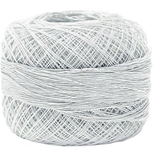 Rico Design Lace Crochet Yarn - Kantgaren 008 Zilver grijs