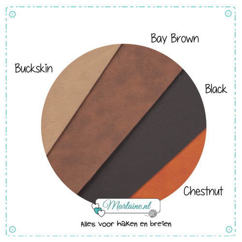 Leren Vouw Label 'Ringen' 30x65mm 2 stuks Marlaine Leren Vouw Label 'Ringen' 30x65mm 2 stuks