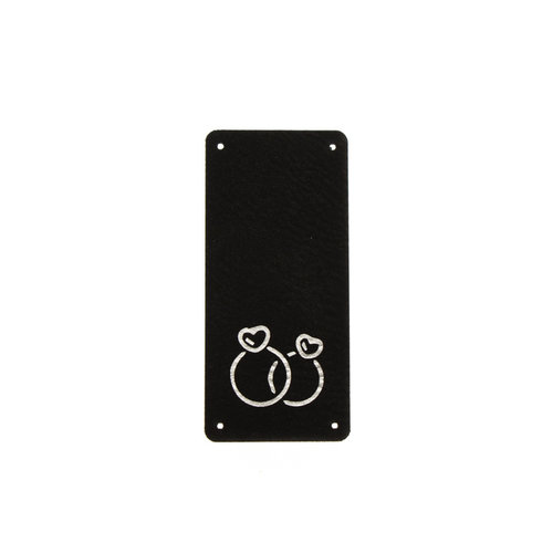 Leren Vouw Label 'Ringen' 30x65mm 2 stuks Marlaine Leren Vouw Label 'Ringen' 30x65mm 2 stuks