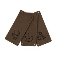 Leren Vouw Label 'Baby Speelgoed' 30x65mm set van 3 stuks Marlaine Leren Vouw Label 'Baby Speelgoed' 30x65mm set van 3 stuks