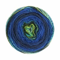 Lana Grossa Gomitolo Finito 557 Kleur: Royal-Donkerblauw-Lichtgroen-Antraciet-Marine