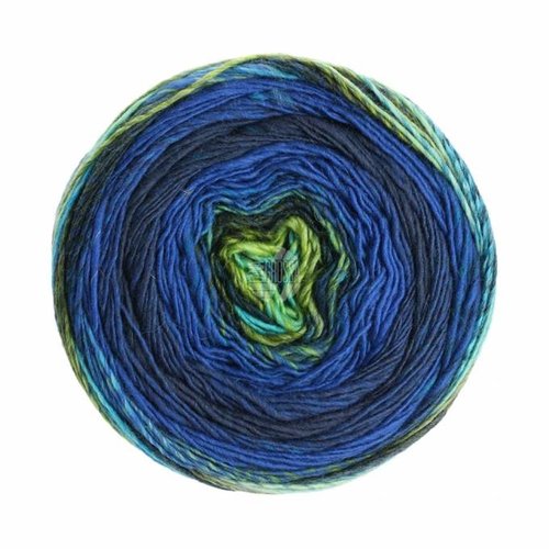 Lana Grossa Gomitolo Finito 557 Kleur: Royal-Donkerblauw-Lichtgroen-Antraciet-Marine