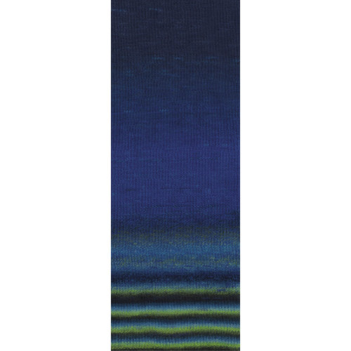 Lana Grossa Gomitolo Finito 557 Kleur: Royal-Donkerblauw-Lichtgroen-Antraciet-Marine