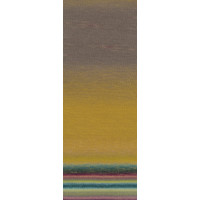 Gomitolo Finito 558 Kleur: Oker-Grijspaars-Petrol-Turquoise-Roze-Lila Lana Grossa Gomitolo Finito 558 Kleur: Oker-Grijspaars-Petrol-Turquoise-Roze-Lila