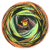 Gomitolo Bene 756 Kleur: Turquoise-Zwart-Grijs-Blauwebes-Oranje-Honinggeel Lana Grossa Gomitolo Bene 756 Kleur: Turquoise-Zwart-Grijs-Blauwebes-Oranje-Honinggeel