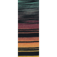 Gomitolo Bene 756 Kleur: Turquoise-Zwart-Grijs-Blauwebes-Oranje-Honinggeel Lana Grossa Gomitolo Bene 756 Kleur: Turquoise-Zwart-Grijs-Blauwebes-Oranje-Honinggeel