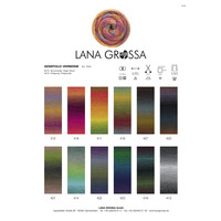 Gomitolo Versione 420  Kleur: Nougat-Blauwviolet-Zwart-Rookblauw Lana Grossa Gomitolo Versione 420  Kleur: Nougat-Blauwviolet-Zwart-Rookblauw