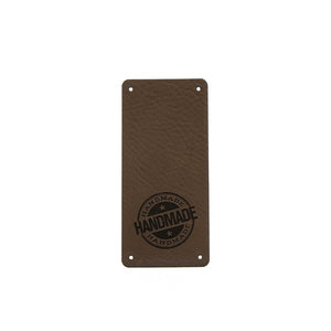 Marlaine Leren Vouw Label 'Handmade' 30x65mm 2 stuks Leren Vouw Label 'Handmade' 30x65mm 2 stuks