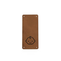 Leren Vouw Label 'Babyboy' 30x65mm 2 stuks Marlaine Leren Vouw Label 'Babyboy' 30x65mm 2 stuks