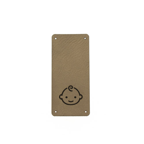 Leren Vouw Label 'Babyboy' 30x65mm 2 stuks Marlaine Leren Vouw Label 'Babyboy' 30x65mm 2 stuks