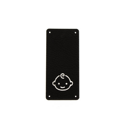 Leren Vouw Label 'Babyboy' 30x65mm 2 stuks Marlaine Leren Vouw Label 'Babyboy' 30x65mm 2 stuks