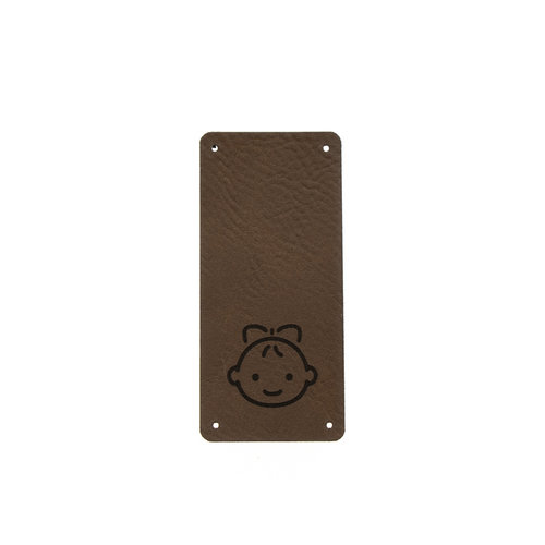 Leren Vouw Label 'Babygirl' 30x65mm 2 stuks Marlaine Leren Vouw Label 'Babygirl' 30x65mm 2 stuks
