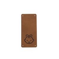 Leren Vouw Label 'Babygirl' 30x65mm 2 stuks Marlaine Leren Vouw Label 'Babygirl' 30x65mm 2 stuks