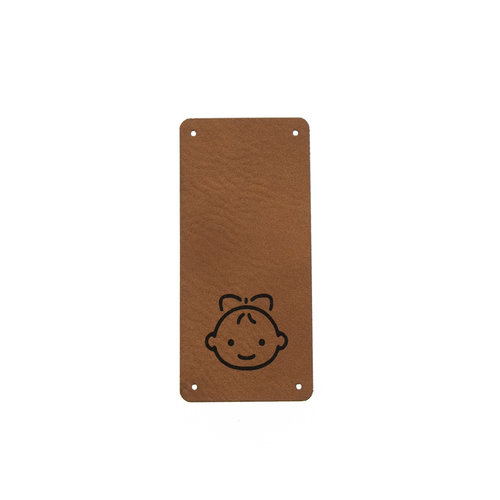 Leren Vouw Label 'Babygirl' 30x65mm 2 stuks Marlaine Leren Vouw Label 'Babygirl' 30x65mm 2 stuks