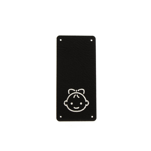 Leren Vouw Label 'Babygirl' 30x65mm 2 stuks Marlaine Leren Vouw Label 'Babygirl' 30x65mm 2 stuks