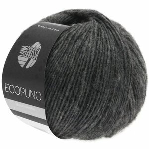 Lana Grossa Ecopuno 015 Kleur: Donkergrijs Ecopuno 015 Kleur: Donkergrijs