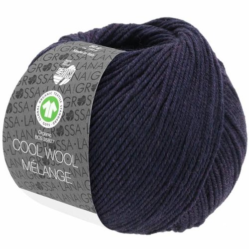 Lana Grossa Cool Wool Melange GOTS 0102 Kleur: Aubergine gevlekt