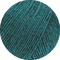 Lana Grossa Cool Wool Melange GOTS 0105 Kleur: Petrol gevlekt