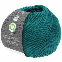 Lana Grossa Cool Wool Melange GOTS 0105 Kleur: Petrol gevlekt