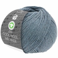 Cool Wool Melange GOTS 0110 Kleur: Grijs blauw gevlekt Lana Grossa Cool Wool Melange GOTS 0110 Kleur: Grijs blauw gevlekt