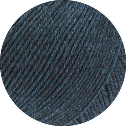 Lana Grossa Cool Wool Melange GOTS 0111 Kleur: Zwart blauw gevlekt