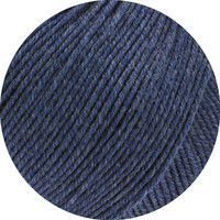 Lana Grossa Cool Wool Melange GOTS 0112 Kleur: Donkerblauw gevlekt