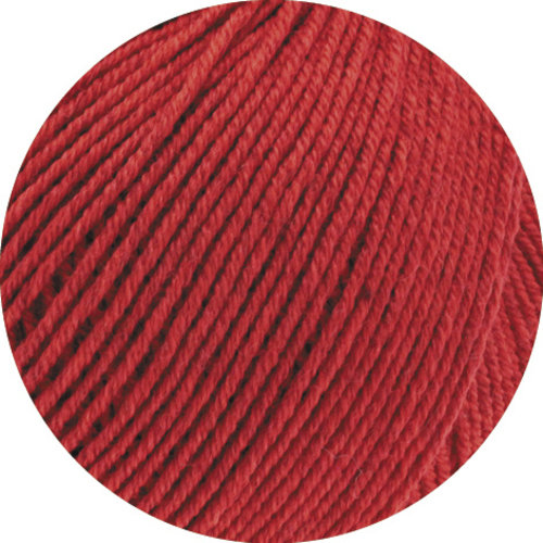 Cool Wool Melange GOTS 0115 Kleur: Rood gevlekt Lana Grossa Cool Wool Melange GOTS 0115 Kleur: Rood gevlekt