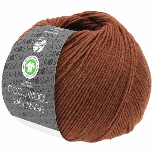 Cool Wool Melange GOTS 0116 Kleur: Bruin gevlekt Lana Grossa Cool Wool Melange GOTS 0116 Kleur: Bruin gevlekt