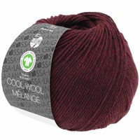 Cool Wool Melange GOTS 0119 Kleur: Donker rood gevlekt Lana Grossa Cool Wool Melange GOTS 0119 Kleur: Donker rood gevlekt