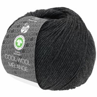 Lana Grossa Cool Wool Melange GOTS 0120 Kleur: Antraciet gevlekt