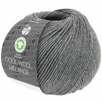 Cool Wool Melange GOTS 0121 Kleur: Donkergrijs gevlekt Lana Grossa Cool Wool Melange GOTS 0121 Kleur: Donkergrijs gevlekt