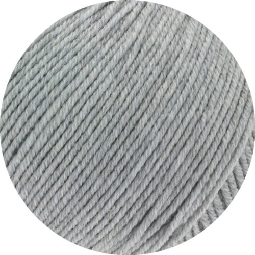Lana Grossa Cool Wool Melange GOTS 0122 Kleur: Lichtgrijs gevlekt